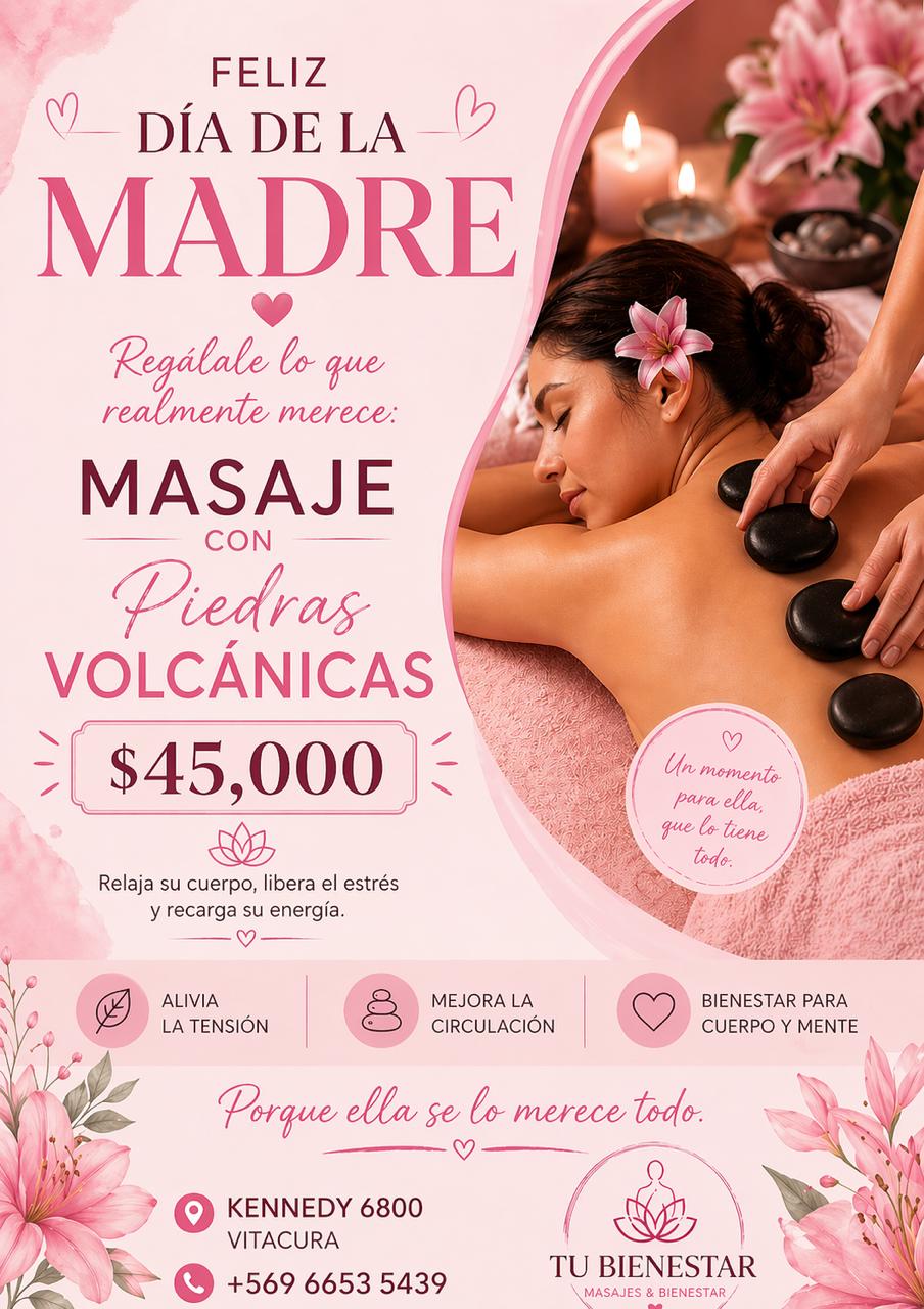 Promoción Día de la Madre - Masaje con piedras volcánicas